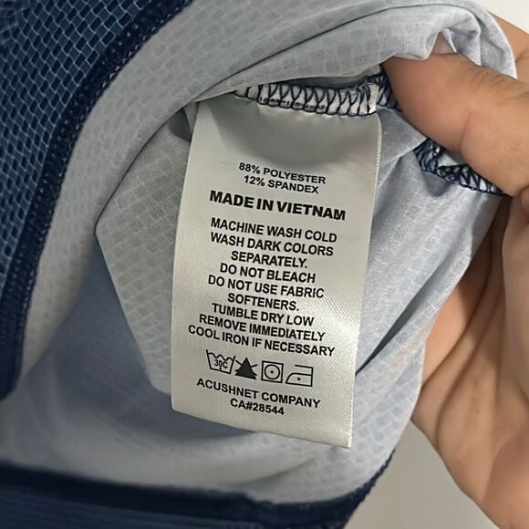 Men's FootJoy Size Large Blue Stripe Golf Polo - Picture 5 of 5